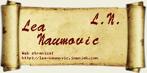 Lea Naumović vizit kartica